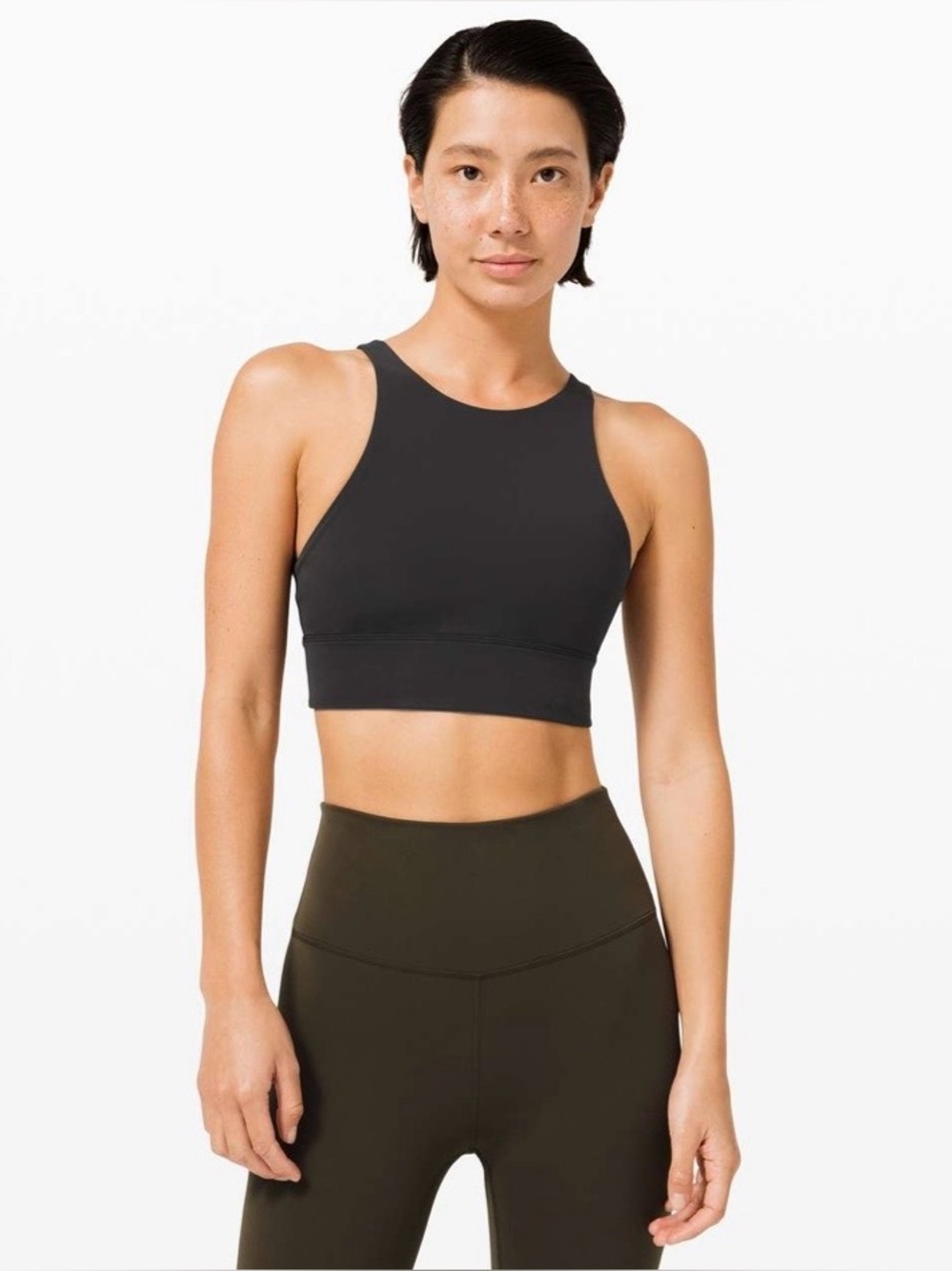lululemon Energy Bra High -  Neck Long
Line Black Size 2